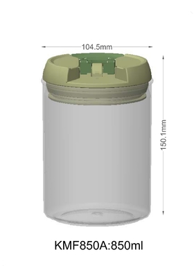 O círculo do produto comestível dá forma ao recipiente de plástico com cor lisa da superfície e do tampão do ODM